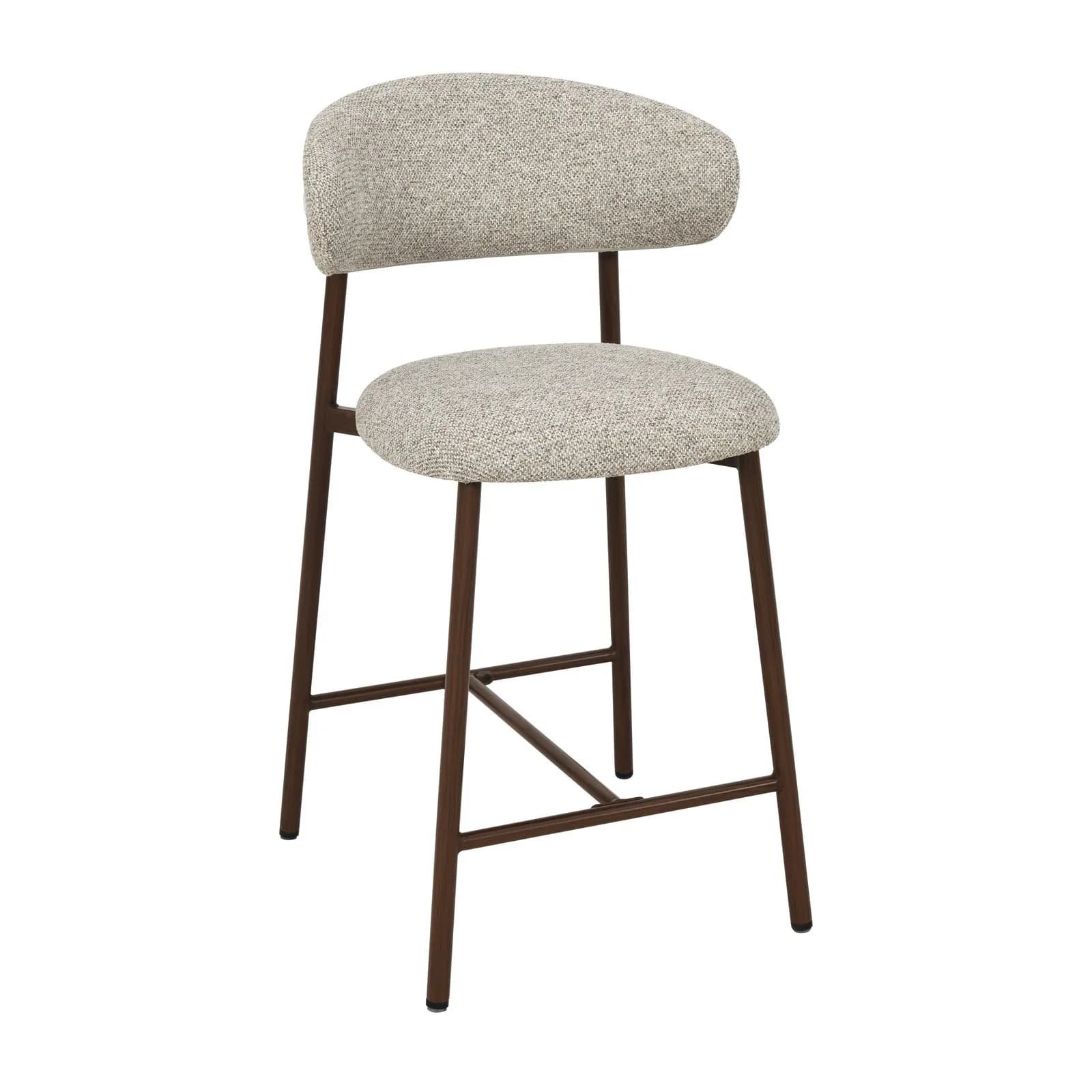 Design Barkruk Kasper | Lichtbeige | Walnoot