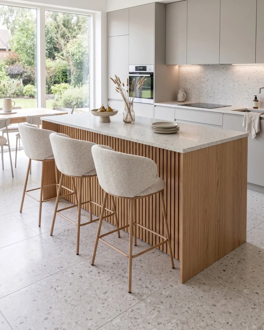 Design Barkruk Mika | Crème | Oak 2 sfeer