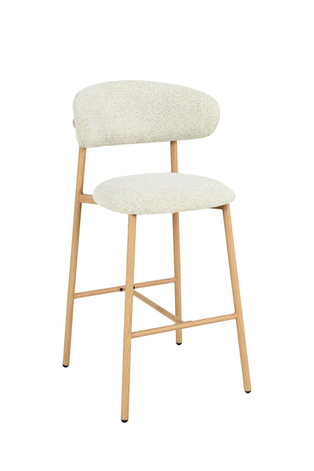 Japandi Barstoel Kasper | Creme | Oak 2