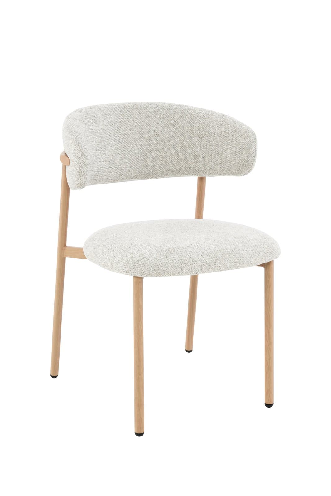 Japandi Eetkamerstoel Aiko | Creme | Oak 2