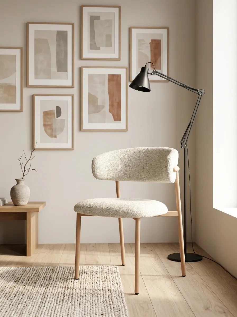 Design Eetkamerstoel Aiko | Crème | Oak 2 sfeer