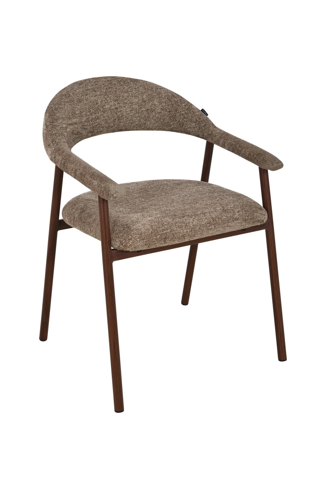 Japandi Eetkamerstoel Astrid | Taupe | Walnoot