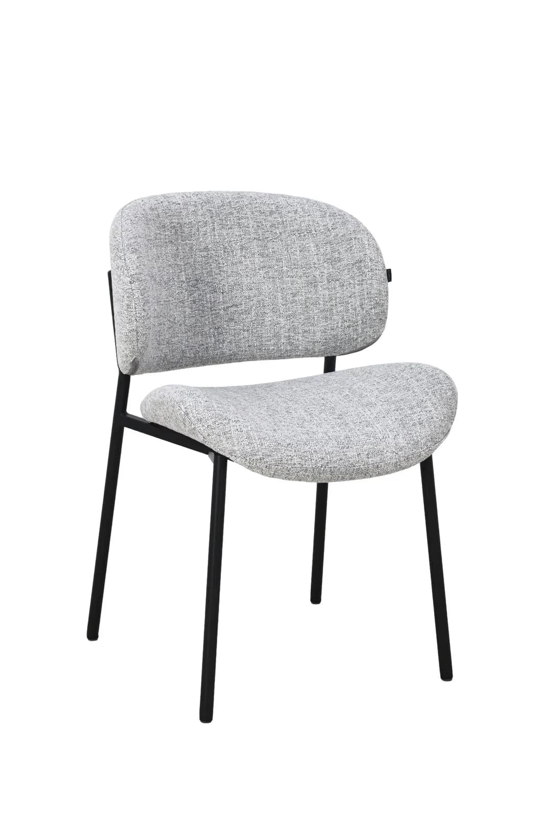 Design Eetkamerstoel Celine | Lichtgrijs | Black