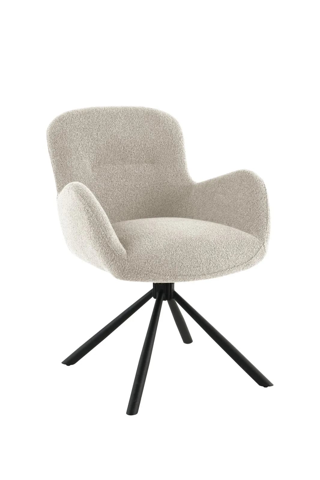 Design Eetkamerstoel Hana | Antraciet | Zwart