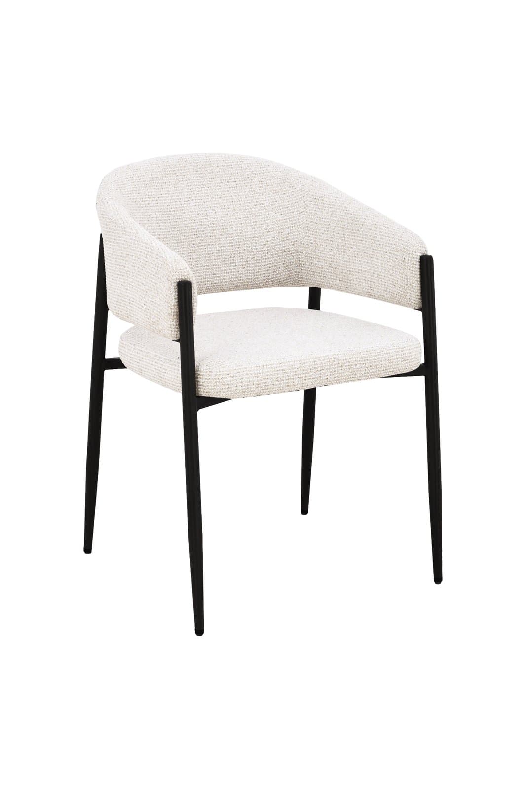 Japandi Eetkamerstoel Lotus | Creme | Zwart