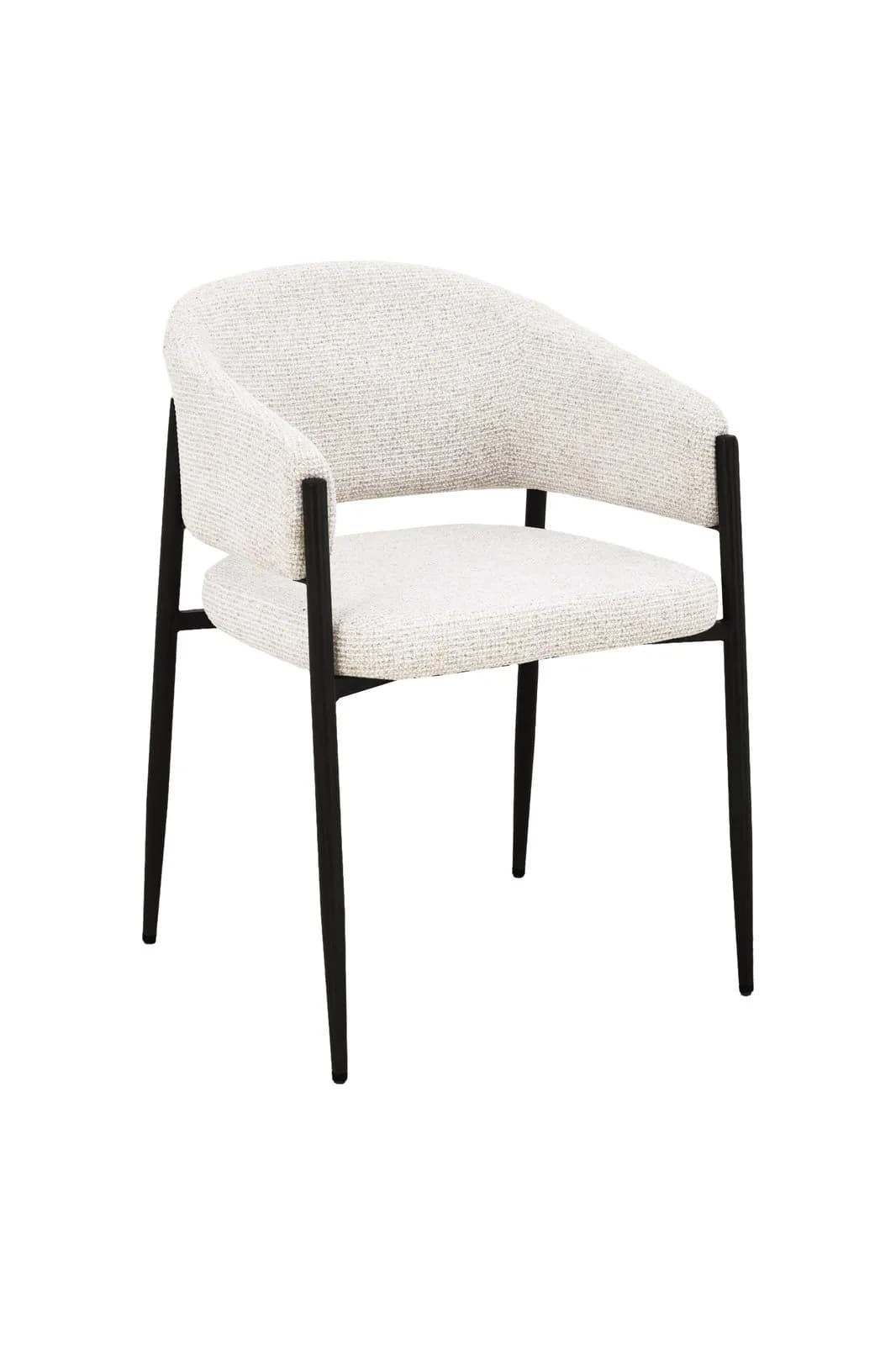 Design Eetkamerstoel Lotus | Crème | Zwart