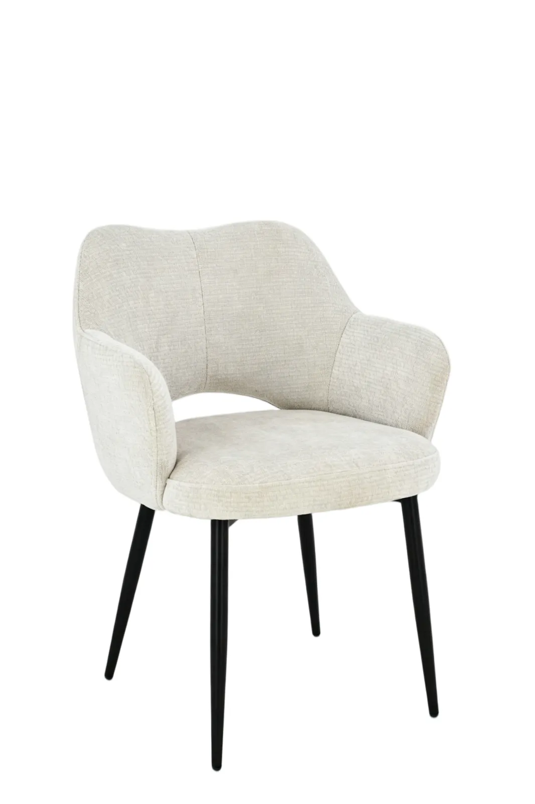 Design Eetkamerstoel Mori | Crème | Zwart